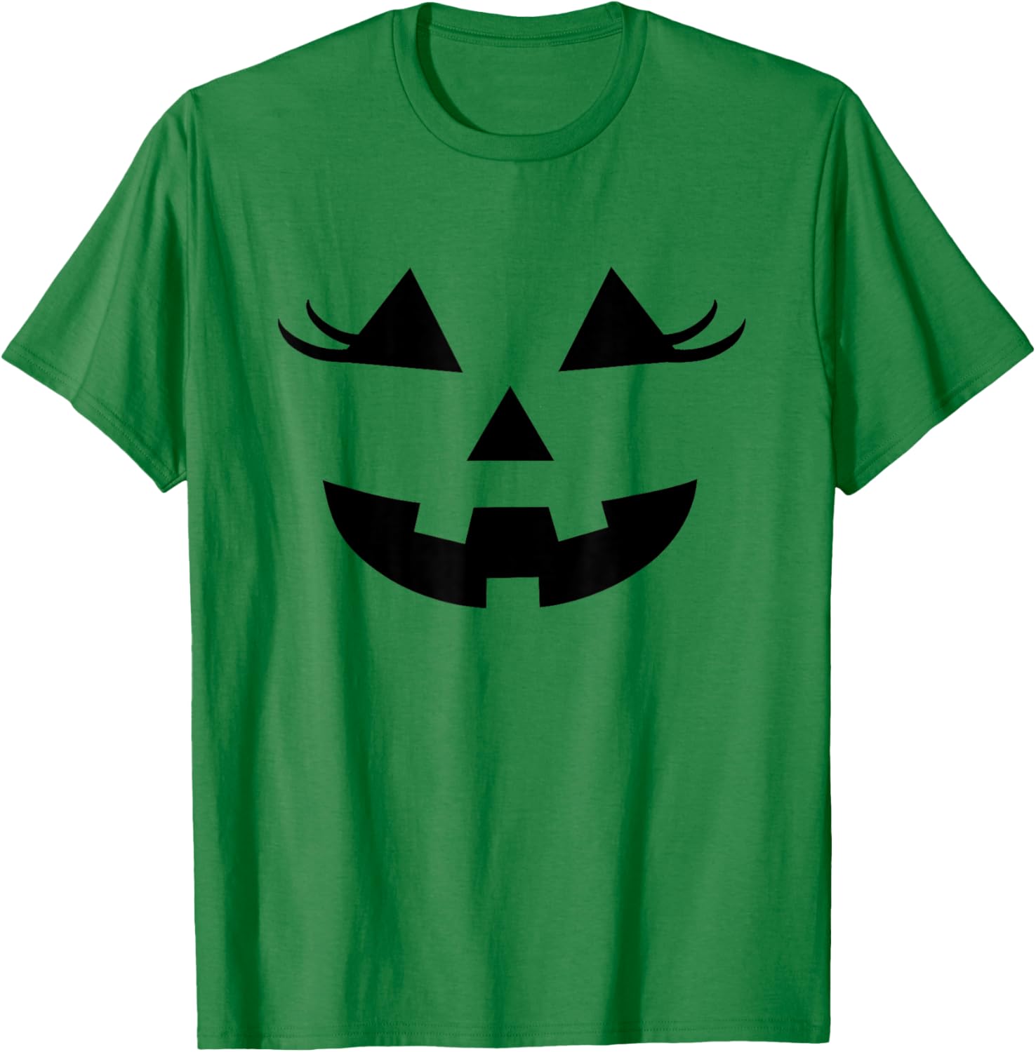 Pumpkin Lashes for Pink Halloween Vibe Jack O Lantern Face T-Shirt - T-Shirt | Irish Green