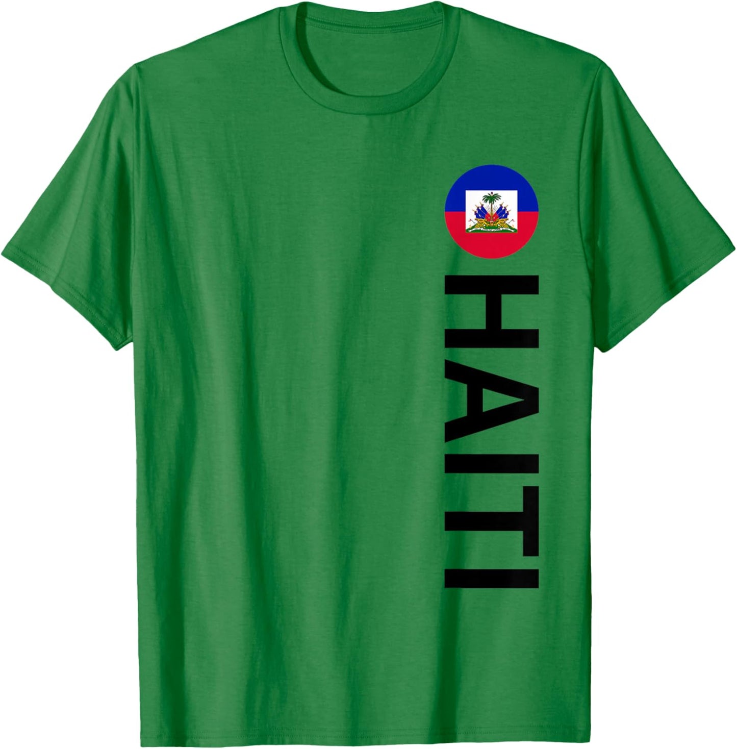 Drapeau Haïti Vertical T-Shirt - T-Shirt | Irish Green