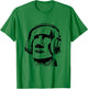 Easter island moai with Headphones, Isla de Pascua T-Shirt - T-Shirt | Irish Green