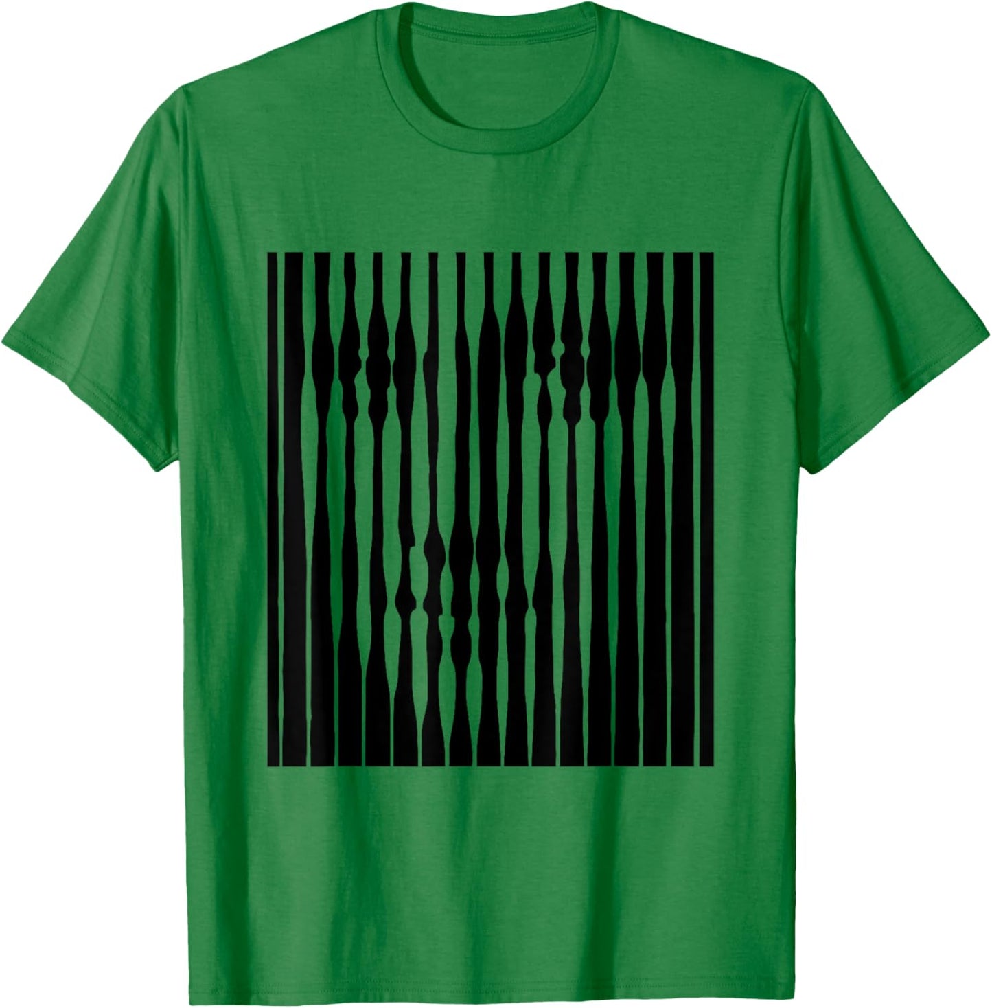 Mona Lisa Optical Art Enigmatic Smile Design for Art Lovers T-Shirt - T-Shirt | Irish Green