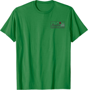 Acadia National Park Maine Front and Back T-Shirt - T-Shirt | Irish Green