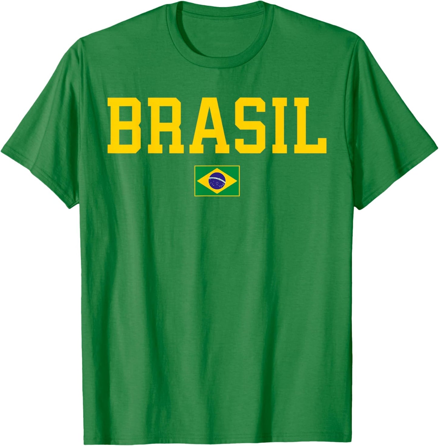 Brasil Brazil Flag T-Shirt - T-Shirt | Irish Green