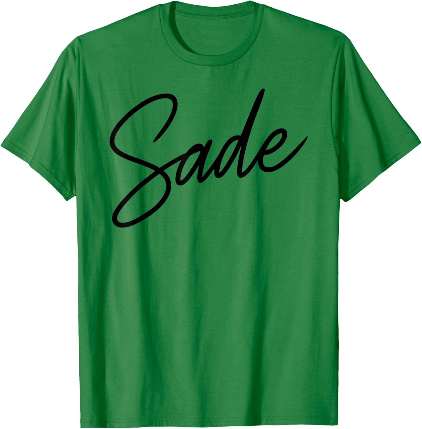 Sade Name Women Cute Girl Elegant Female Love Handwriting T-Shirt - T-Shirt | Irish Green