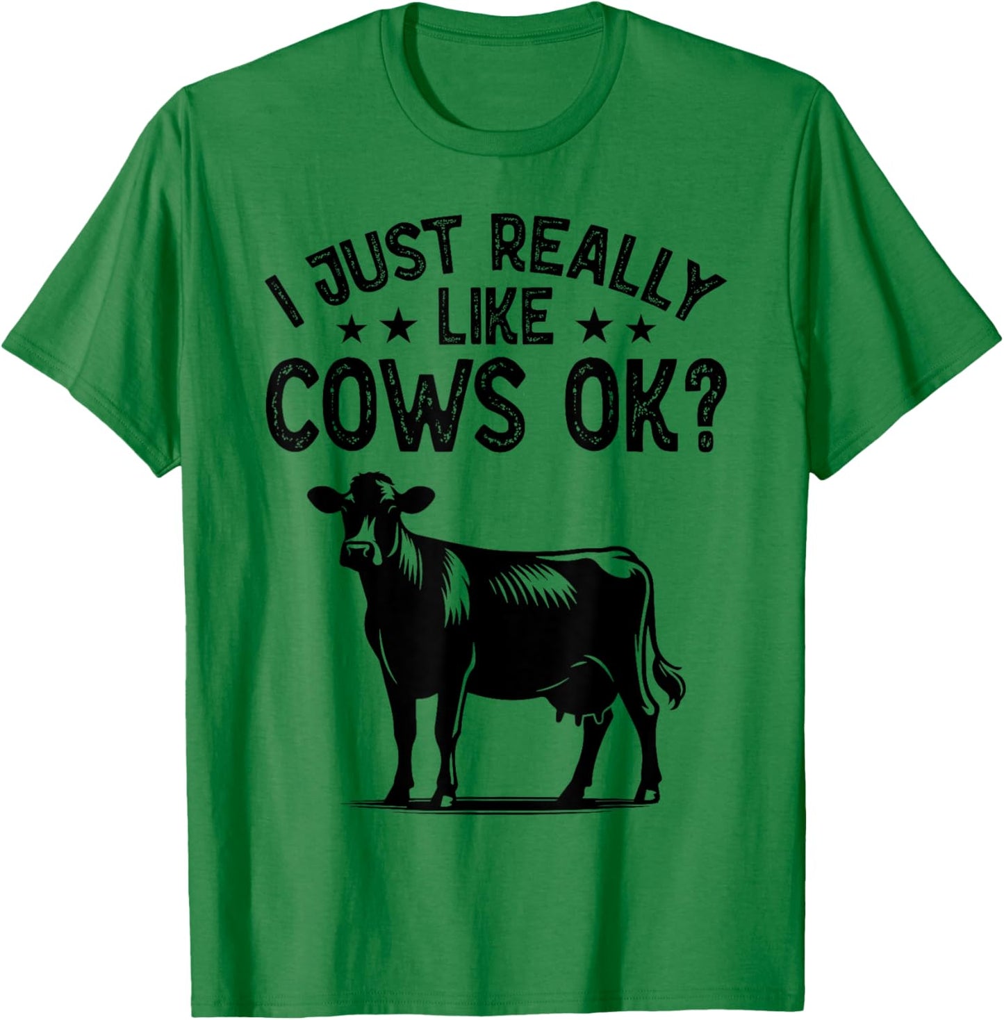 Funny Cow Animal Lover Men Women Farm Dairy Cattle Farming T-Shirt - T-Shirt | Irish Green