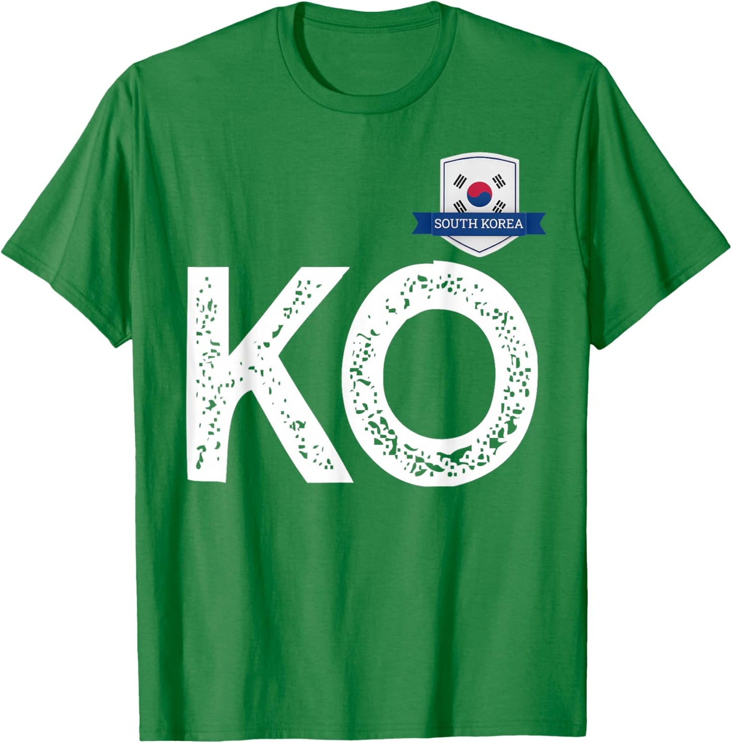 South Korea Human-Flag Letter KO South Korea T-Shirt - T-Shirt | Irish Green