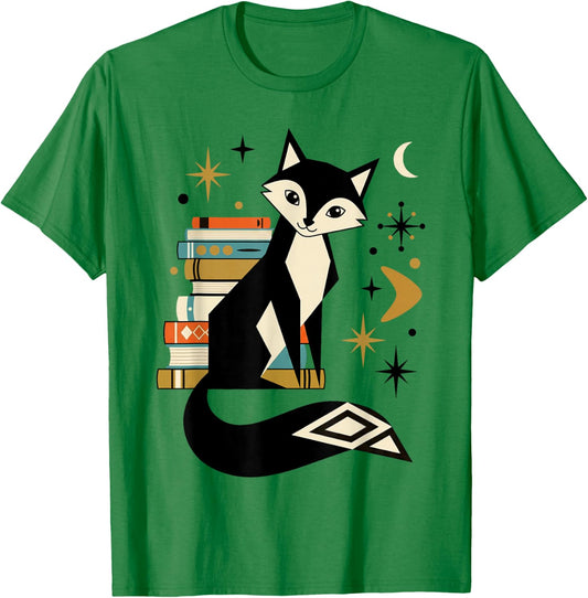 Vintage Retro Mid-Century Modern Look Fox 50s 60s Style T-Shirt - T-Shirt | Irish Green