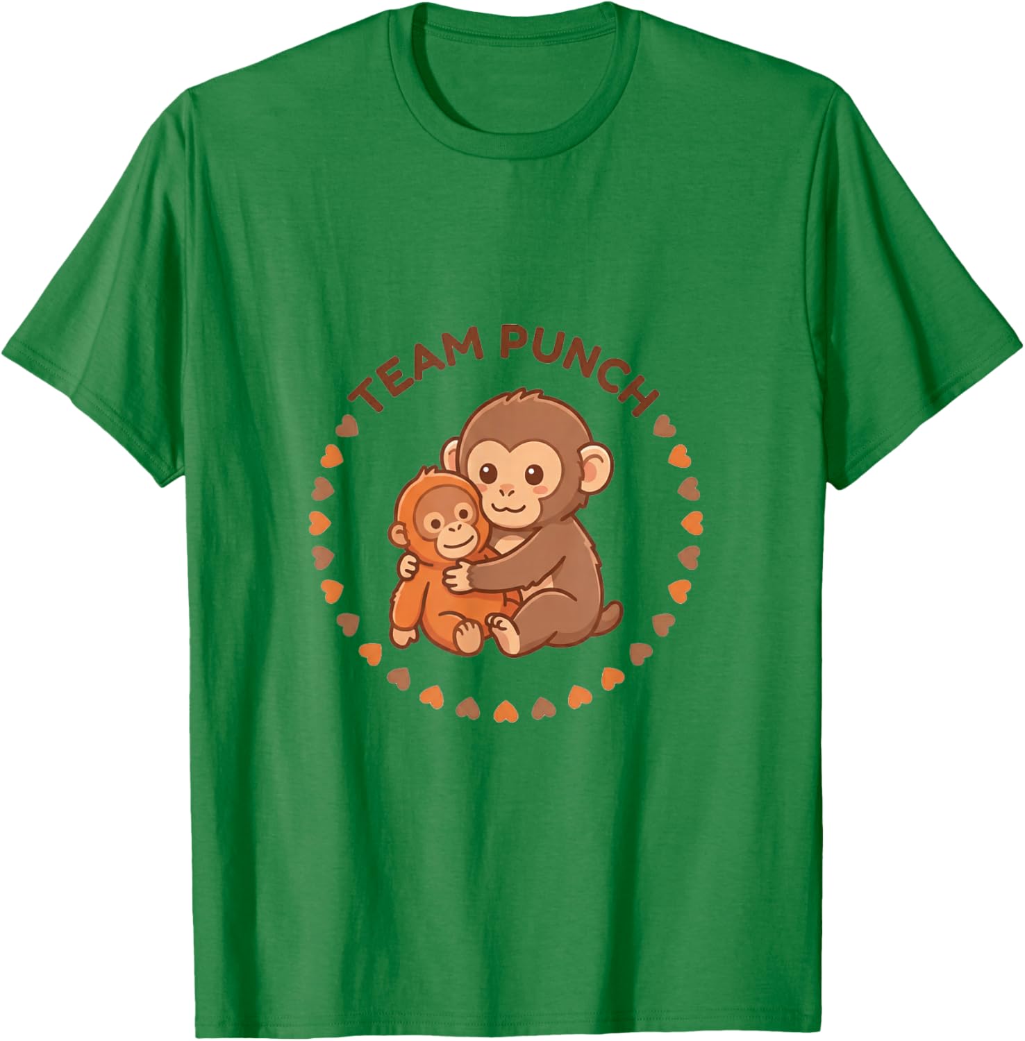 Team Punch Baby Monkey - Heartwarming Story T-Shirt - T-Shirt | Irish Green