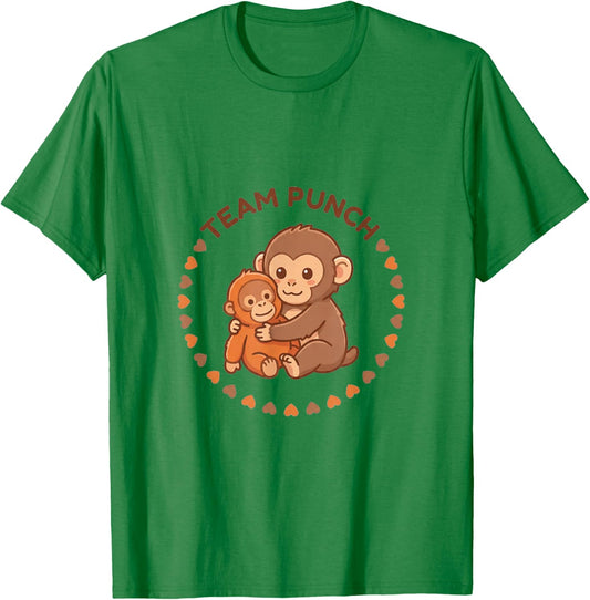 Team Punch Baby Monkey - Heartwarming Story T-Shirt - T-Shirt | Irish Green