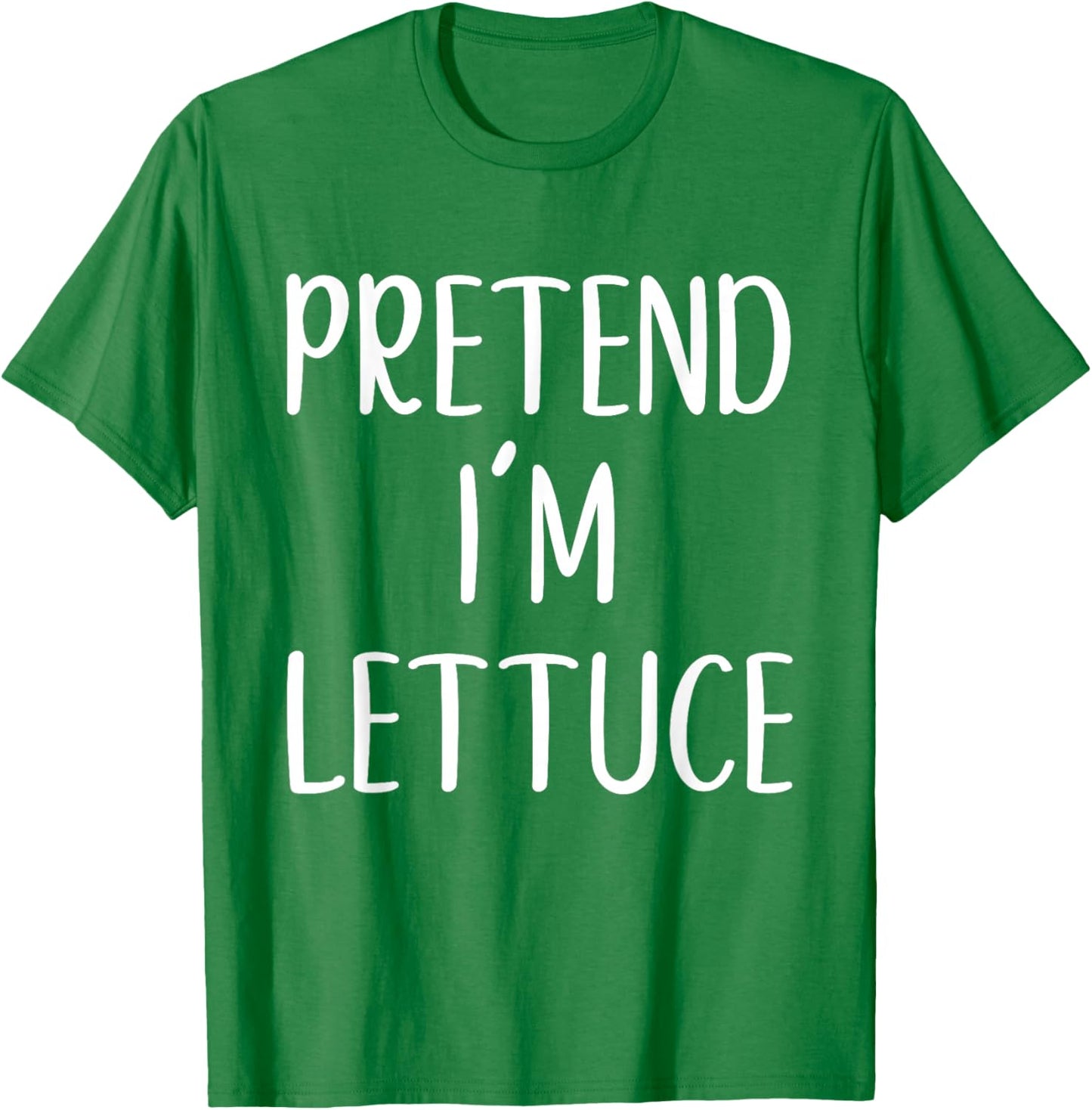 Pretend I'm Lettuce Costume Halloween Funny Easy Adult Kid T-Shirt - T-Shirt | Irish Green