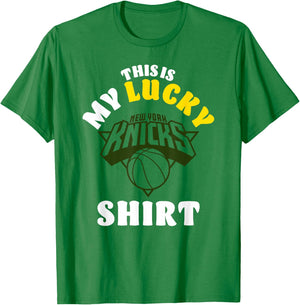 NBA New York Knicks St. Patrick's Day Lucky Shirt T-Shirt - T-Shirt | Irish Green