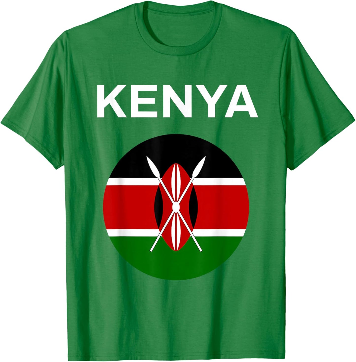 Kenya Flag Modern T-Shirt - T-Shirt | Irish Green