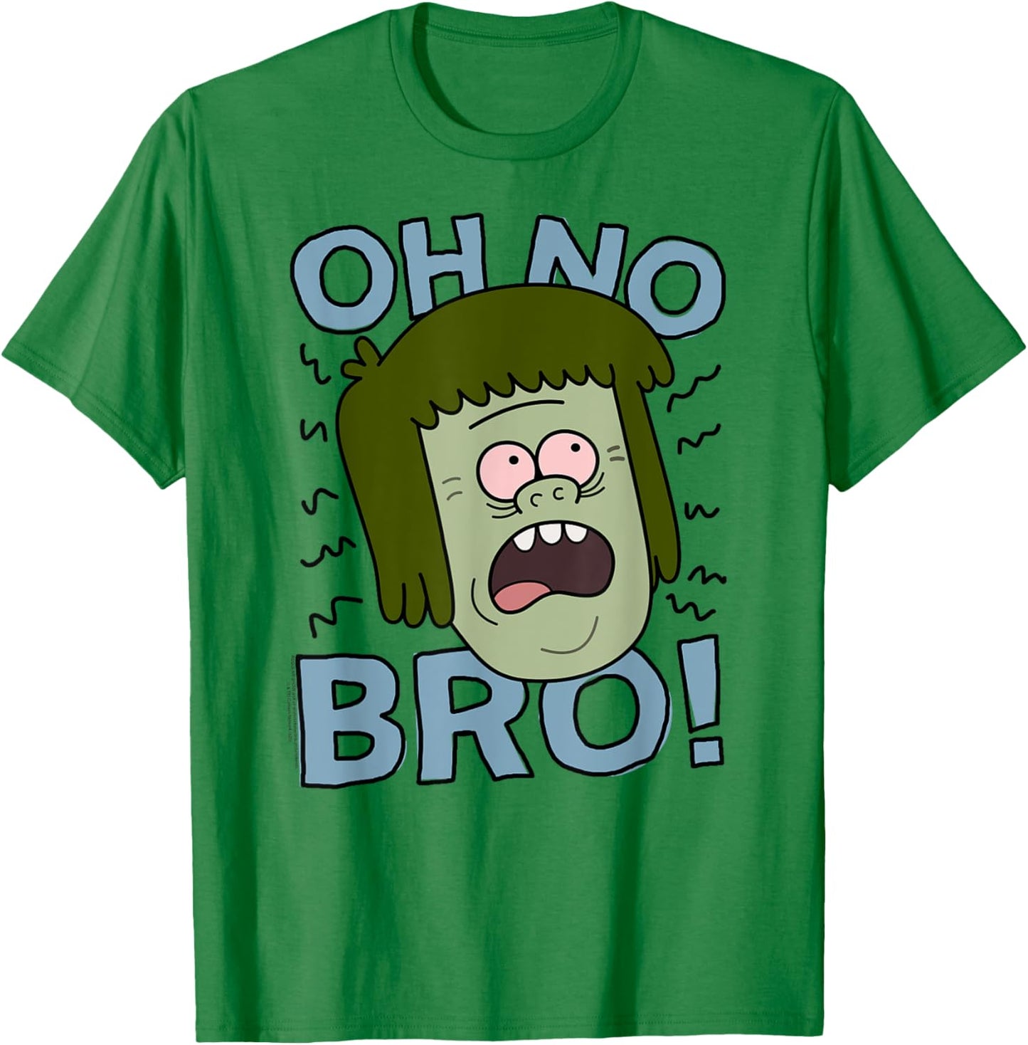 Regular Show Muscle Man Oh No Bro! Funny Cartoon T-Shirt - T-Shirt | Irish Green