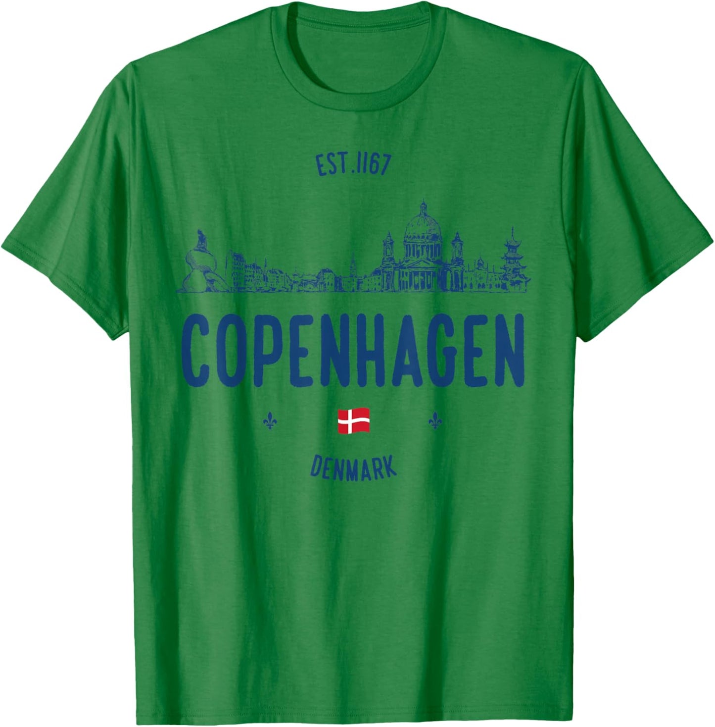 Copenhagen Denmark Travel T-Shirt - T-Shirt | Irish Green