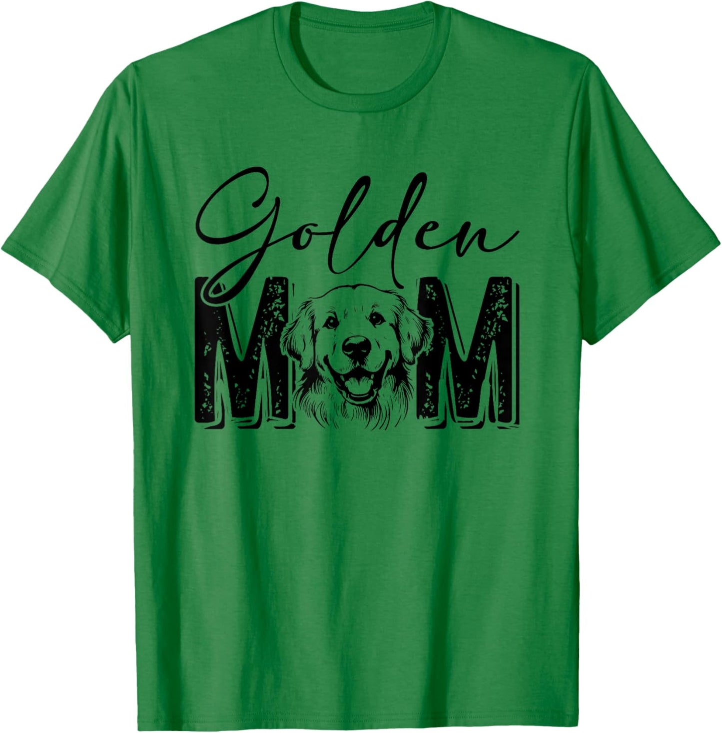 Golden Mom Golden Retriever Lover Dog Mama Funny Retro T-Shirt - T-Shirt | Irish Green