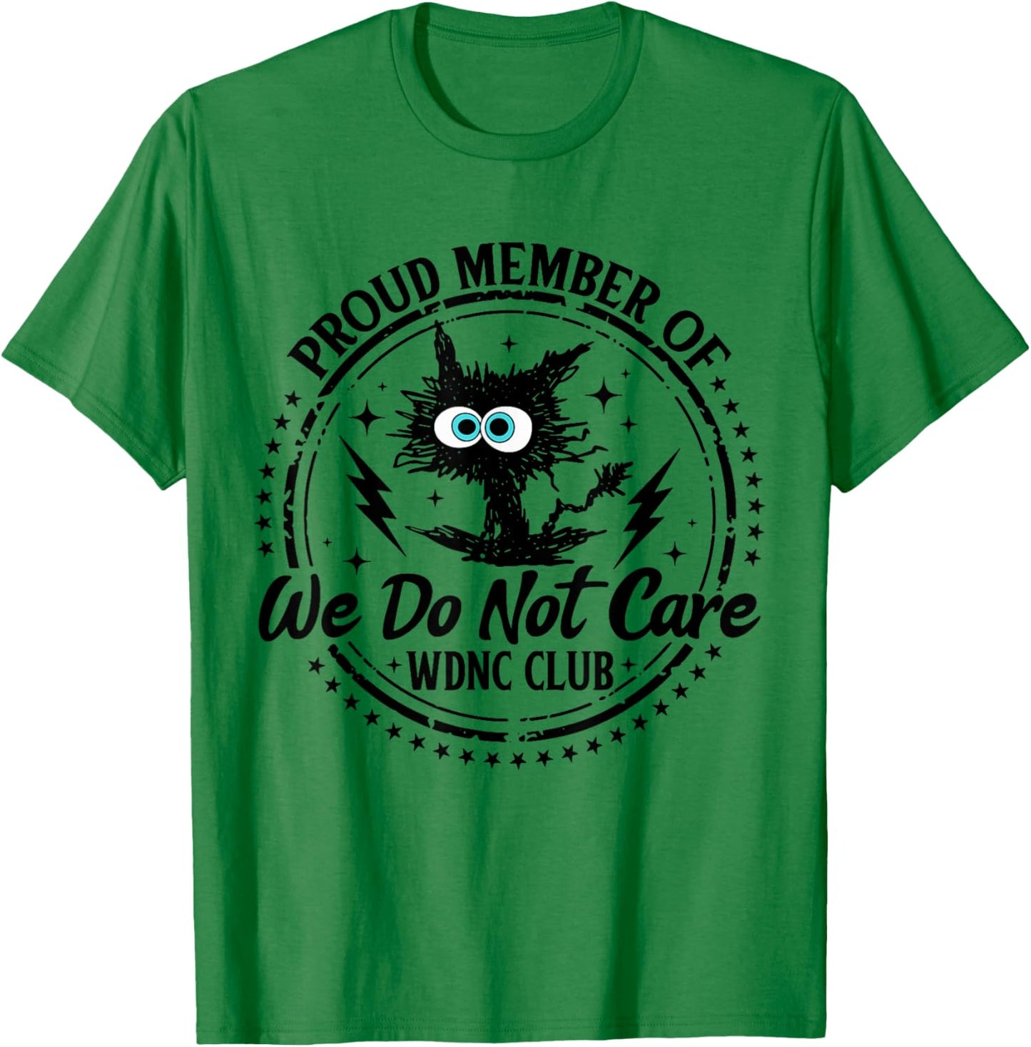 Vintage Proud Member of WDNC Club Black Cat T-Shirt - T-Shirt | Irish Green