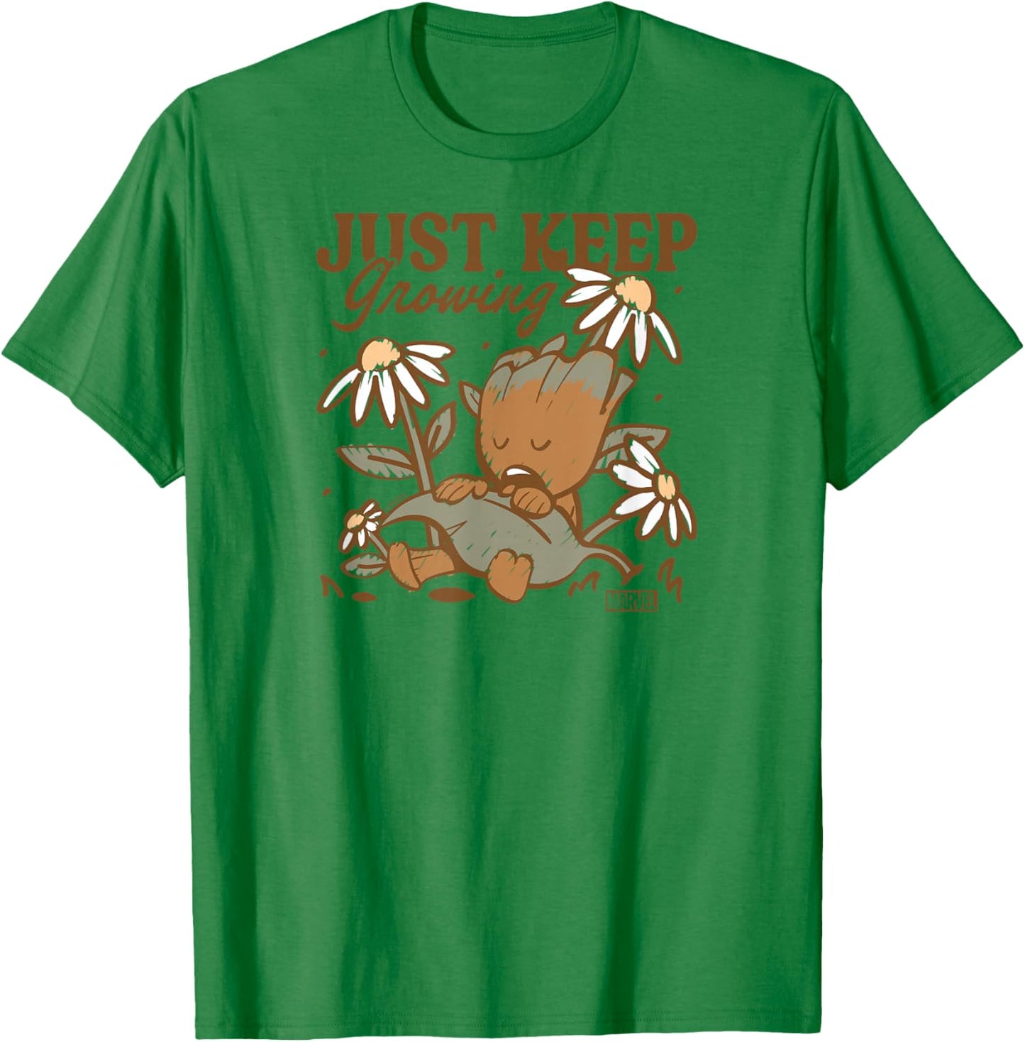 Guardians Of The Galaxy - Just Keep Growing Baby Groot T-Shirt - T-Shirt | Irish Green