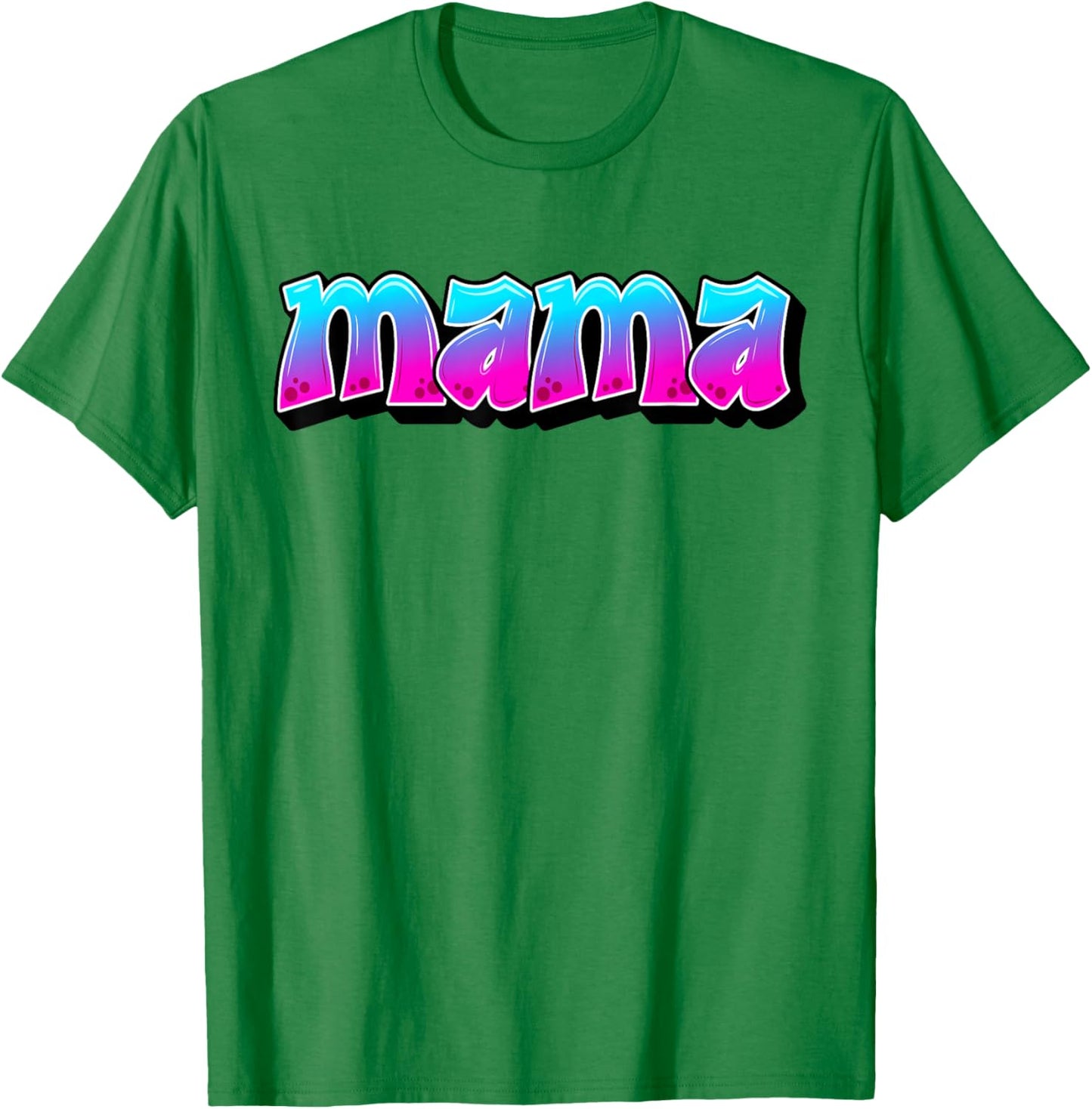 Mama Graffiti Personalized Name Blue Pink Women Girls T-Shirt - T-Shirt | Irish Green