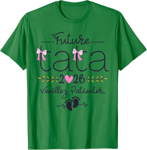 Future Tata 2026 Gift Announcement Pregnancy Aunt 2026 T-Shirt - T-Shirt | Irish Green