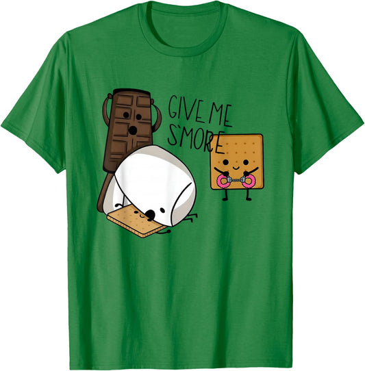 Give me S'More Funny Adult Shirts S'More Joke T-Shirt - T-Shirt | Irish Green