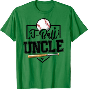 T-Ball Uncle Funny Ball Uncle T-Shirt - T-Shirt | Irish Green
