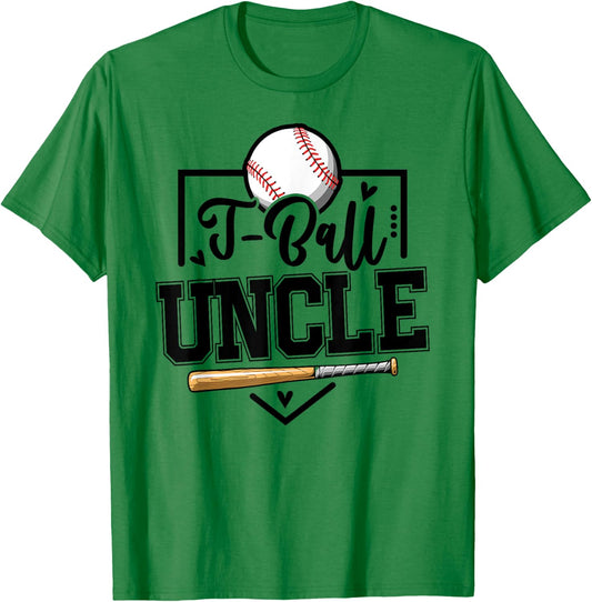 T-Ball Uncle Funny Ball Uncle T-Shirt - T-Shirt | Irish Green