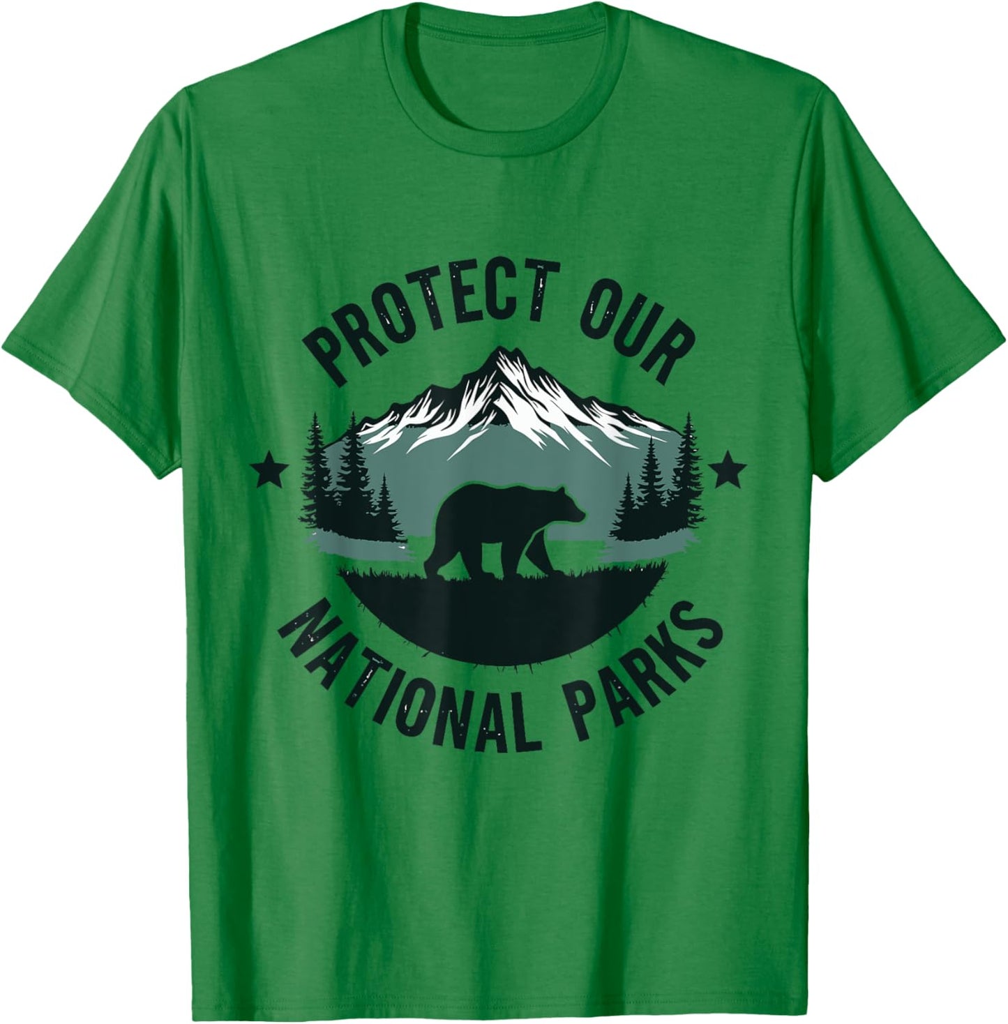Protect Our National Parks Retro Forest Nature T-Shirt - T-Shirt | Irish Green