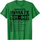 Dad Life Inmate Funny Matching Halloween Costume T-Shirt - T-Shirt | Irish Green