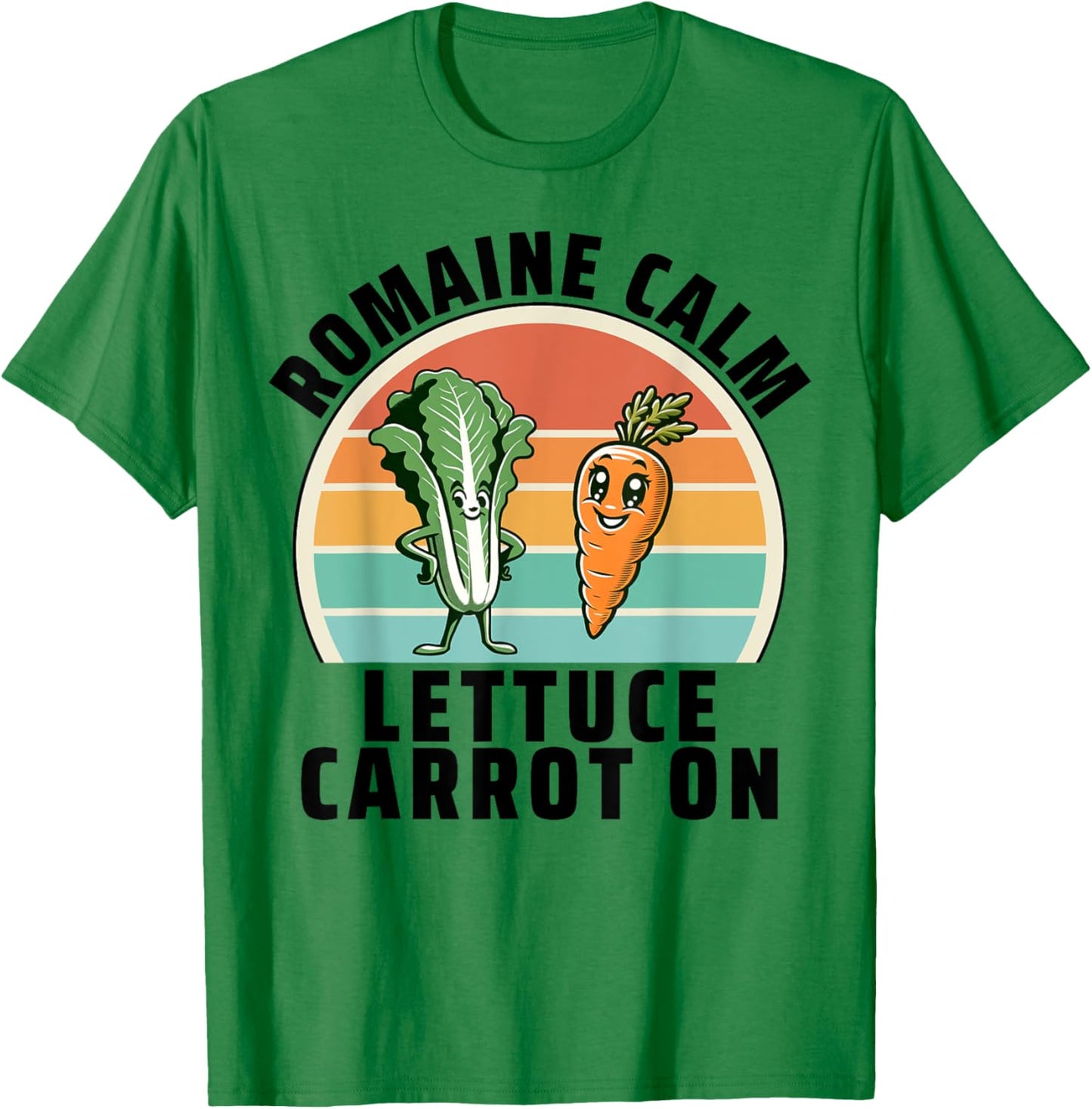 Romaine Calm Lettuce Carrot On Vegetarian Vegan Veggie T-Shirt - T-Shirt | Irish Green
