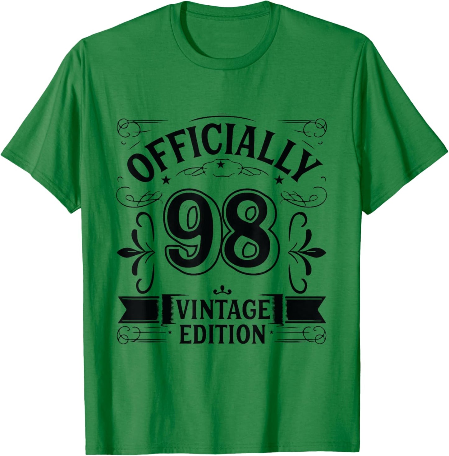 Officially 98 Year Old - Vintage Funny 98th Birthday T-Shirt - T-Shirt | Irish Green