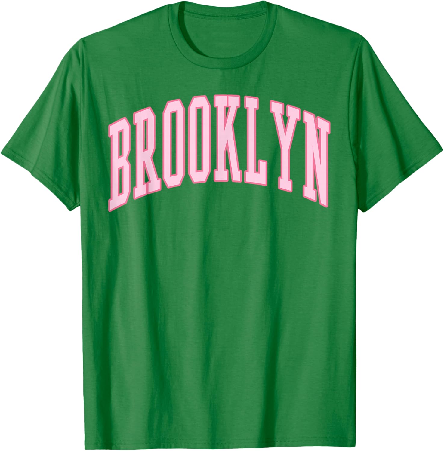 Brooklyn Vintage Preppy Varsity Pink Sports T-Shirt - T-Shirt | Irish Green