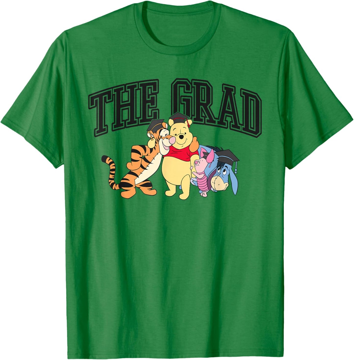 Disney Winnie the Pooh Graduation The Grad Group Portrait T-Shirt - T-Shirt | Irish Green