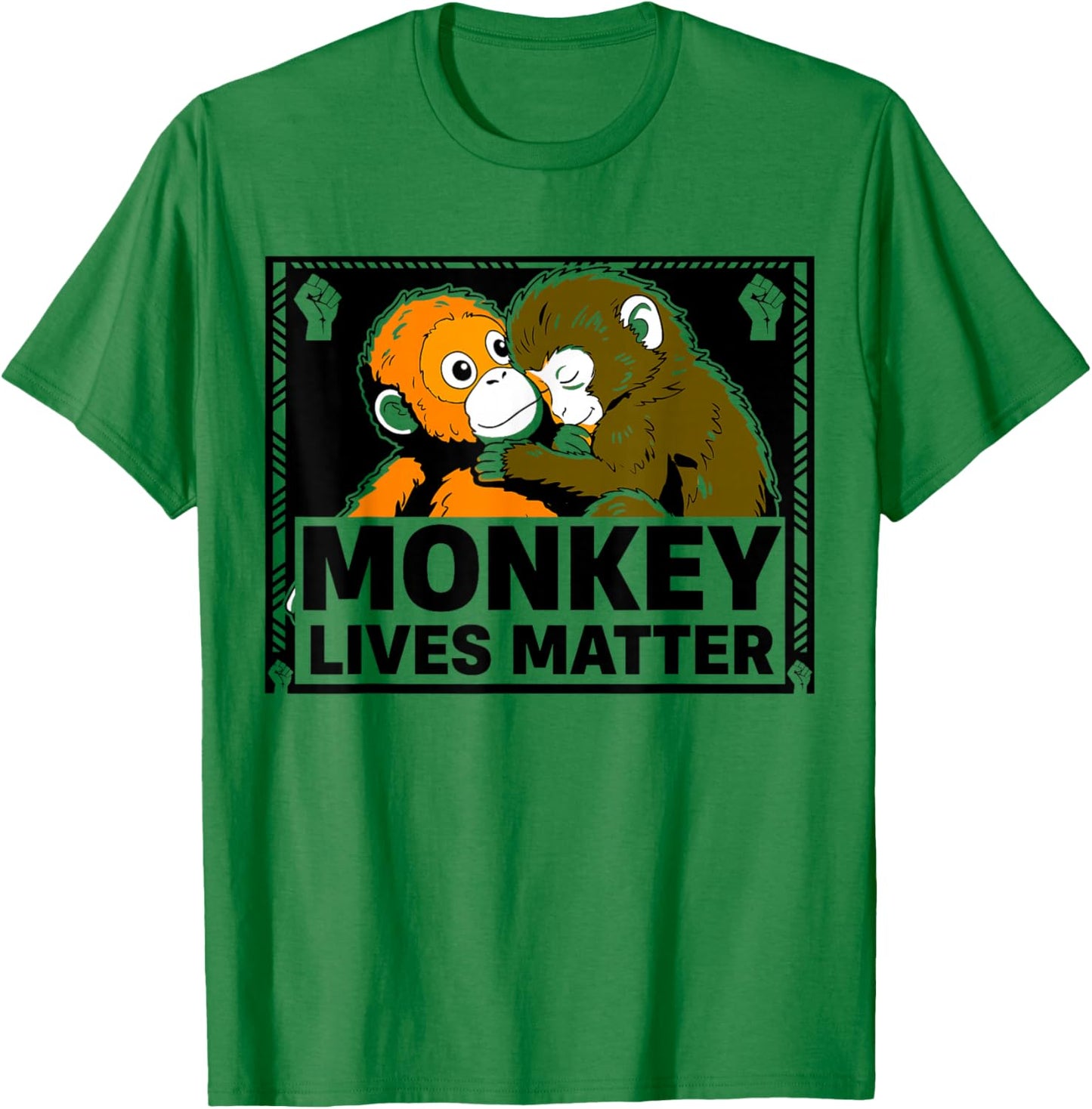 Monkey Lives Matter | Punch-kun Viral Meme Cute Punch Monkey T-Shirt - T-Shirt | Irish Green
