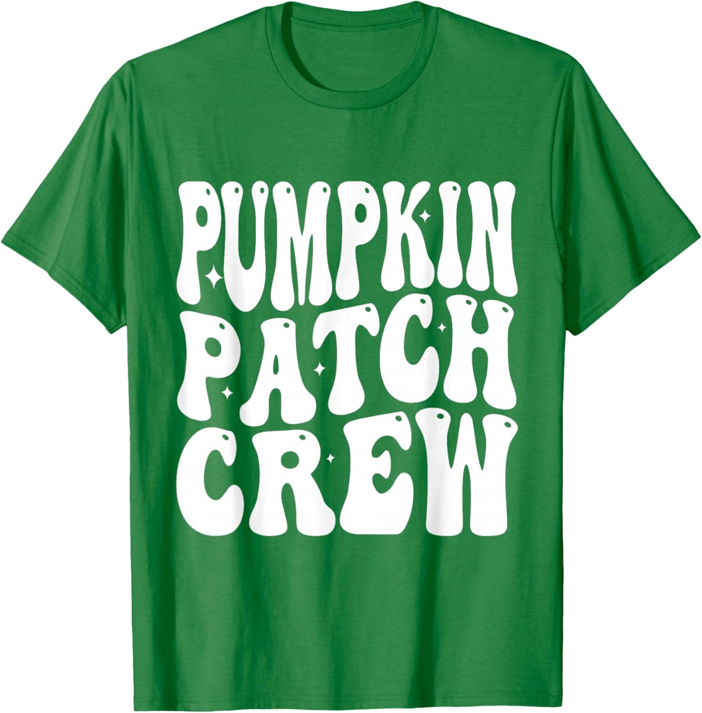 Pumpkin Patch Crew Matching Family Halloween Groovy T-Shirt - T-Shirt | Irish Green