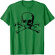 Skull with Glasses 86 47 Retro Distressed Style T-Shirt - T-Shirt | Irish Green