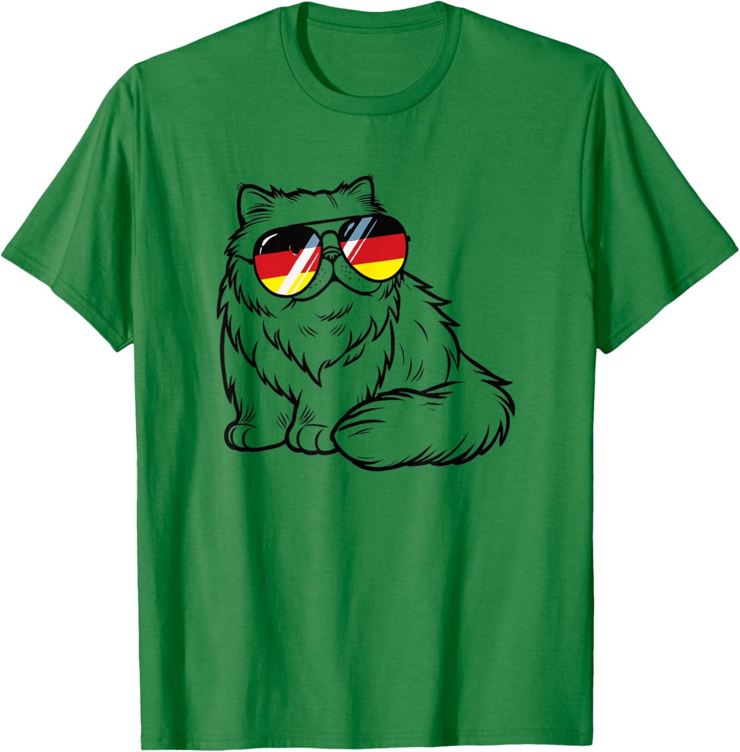 Deutsche flagge Katze deutsch Deutschland Katzen T-Shirt - T-Shirt | Irish Green