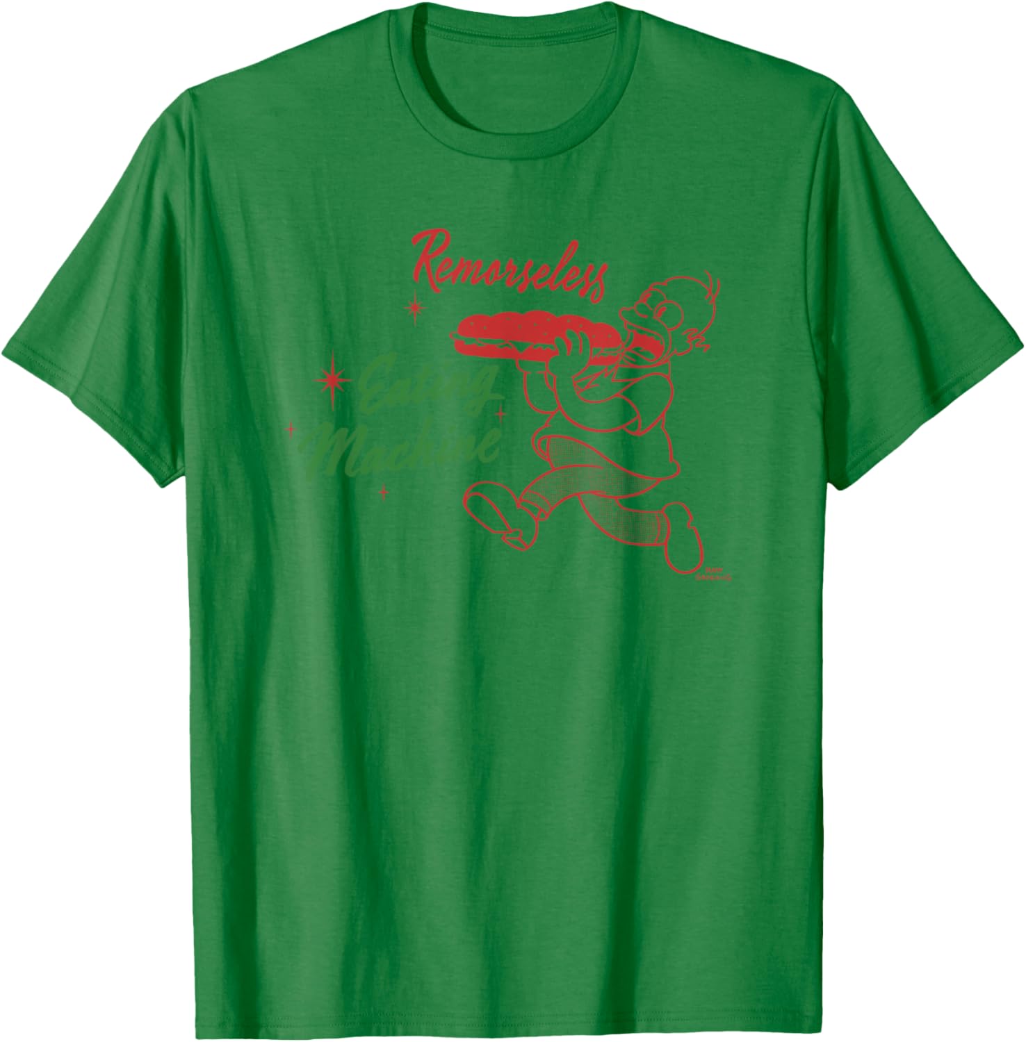 The Simpsons Homer Remorseless Eating Machine T-Shirt - T-Shirt | Irish Green
