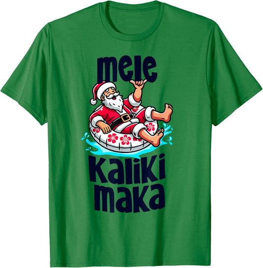 Funny Mele Kalikimaka Family Vacation Hawaiian Christmas T-Shirt - T-Shirt | Irish Green