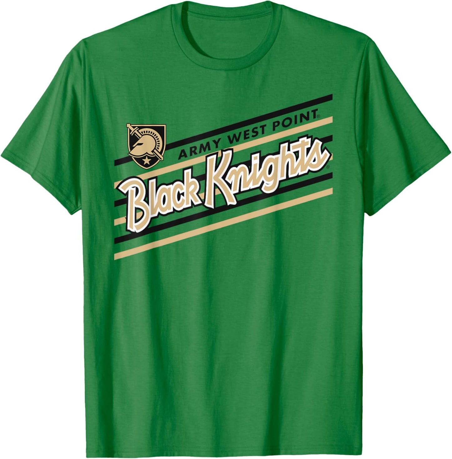 Army Black Knights Retro Performer Gray Officially Licensed T-Shirt - T-Shirt | Irish Green