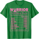 Warrior Nutrition Facts Breast Cancer Awareness T-Shirt - T-Shirt | Irish Green