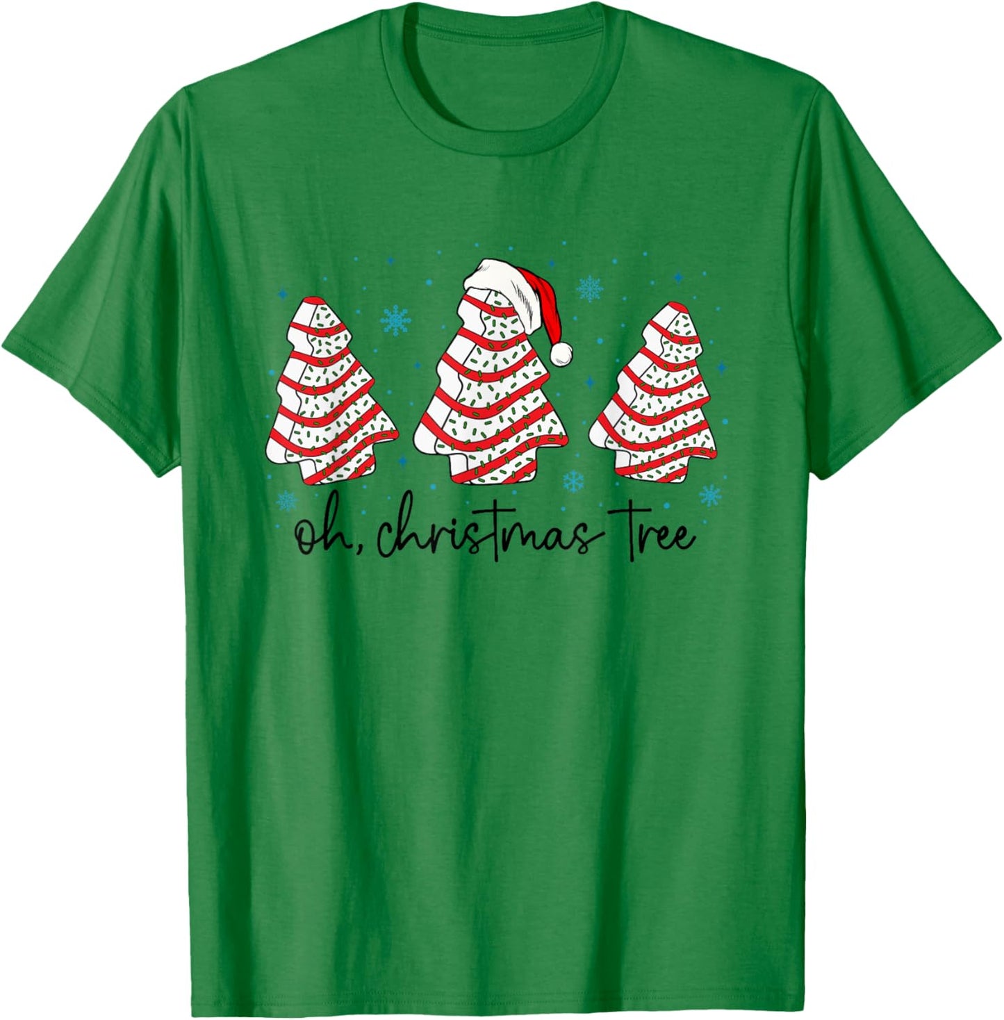 Oh Christmas Tree Cakes Debbie Becky Jen Cake Lovers Xmas T-Shirt - T-Shirt | Irish Green