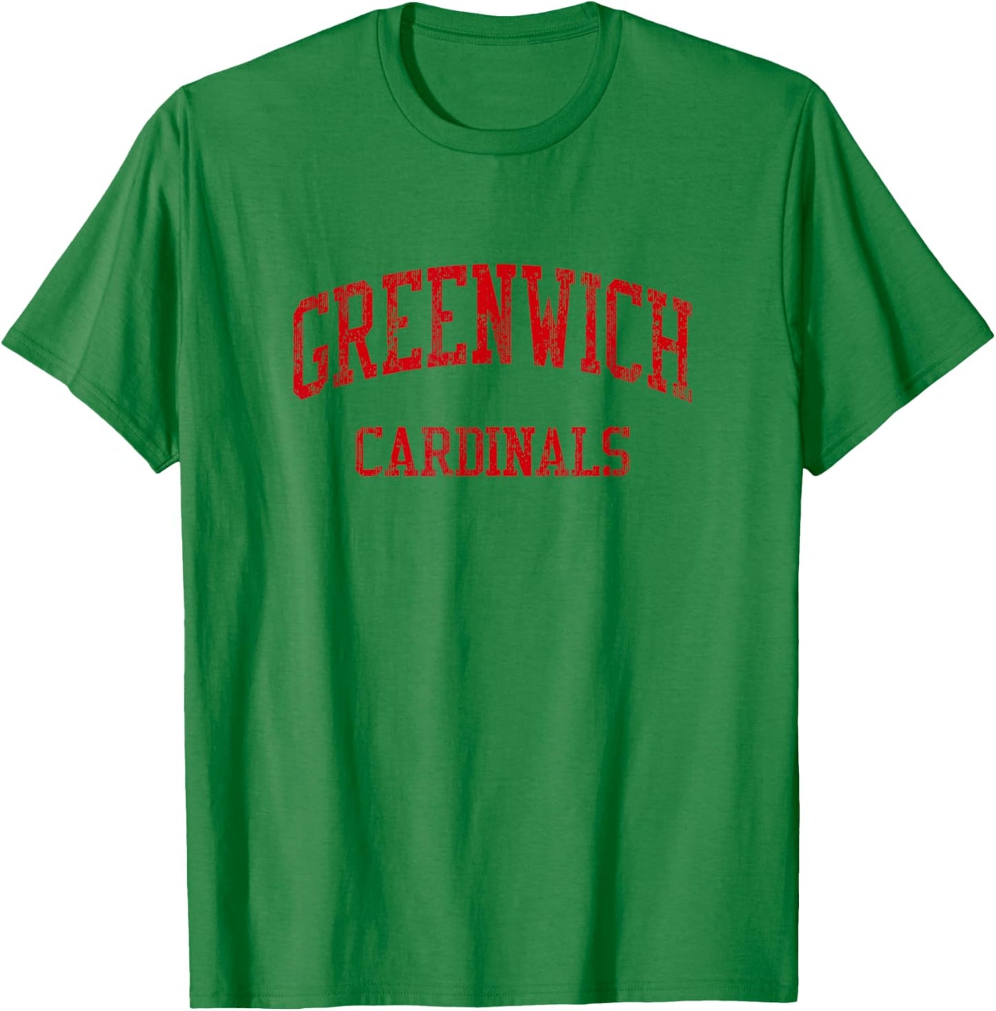 Greenwich High School HS Greenwich CT Vintage Sports T-Shirt - T-Shirt | Irish Green