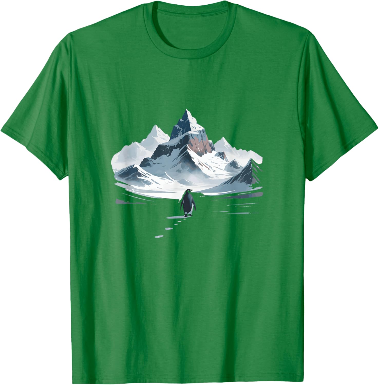 Penguin, But Why Go to the Mountains? Penguins Meme T-Shirt - T-Shirt | Irish Green