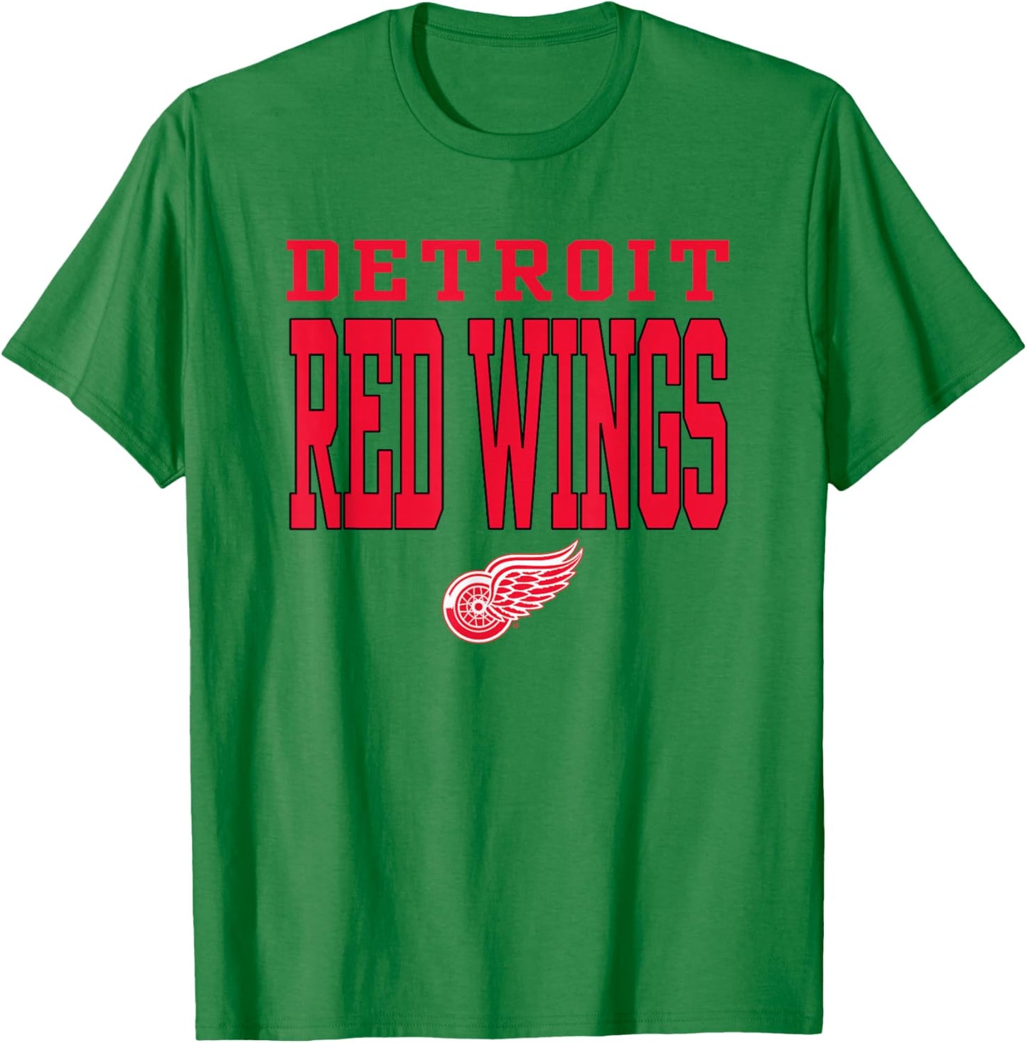 Detroit Red Wings Slap Shot Gray NHL Officially Licensed T-Shirt - T-Shirt | Irish Green