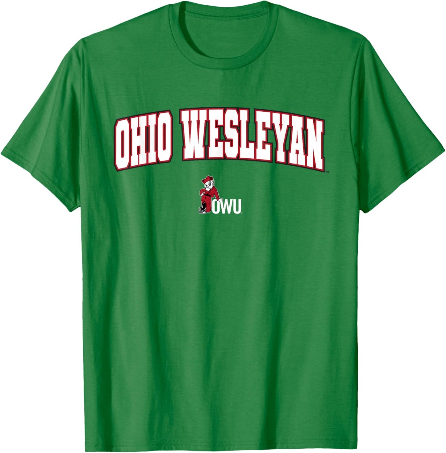 Ohio Wesleyan University Battling Bishops Arch Logo T-Shirt - T-Shirt | Irish Green