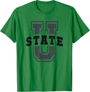 Funny State University Generic College Education Game Day On T-Shirt - T-Shirt | Irish Green