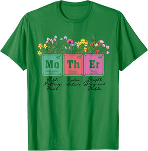 Floral Mother Periodic Table Mother's Day Science Mama Mom T-Shirt - T-Shirt | Irish Green