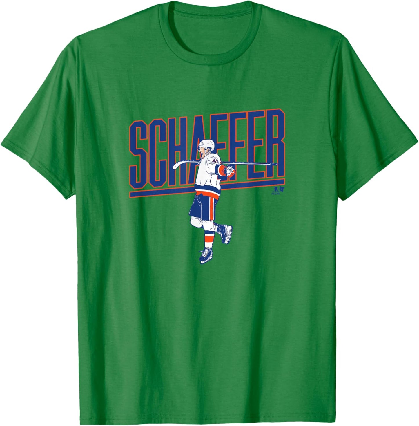 Matthew Schaefer - Name Pose - New York Hockey T-Shirt - T-Shirt | Irish Green