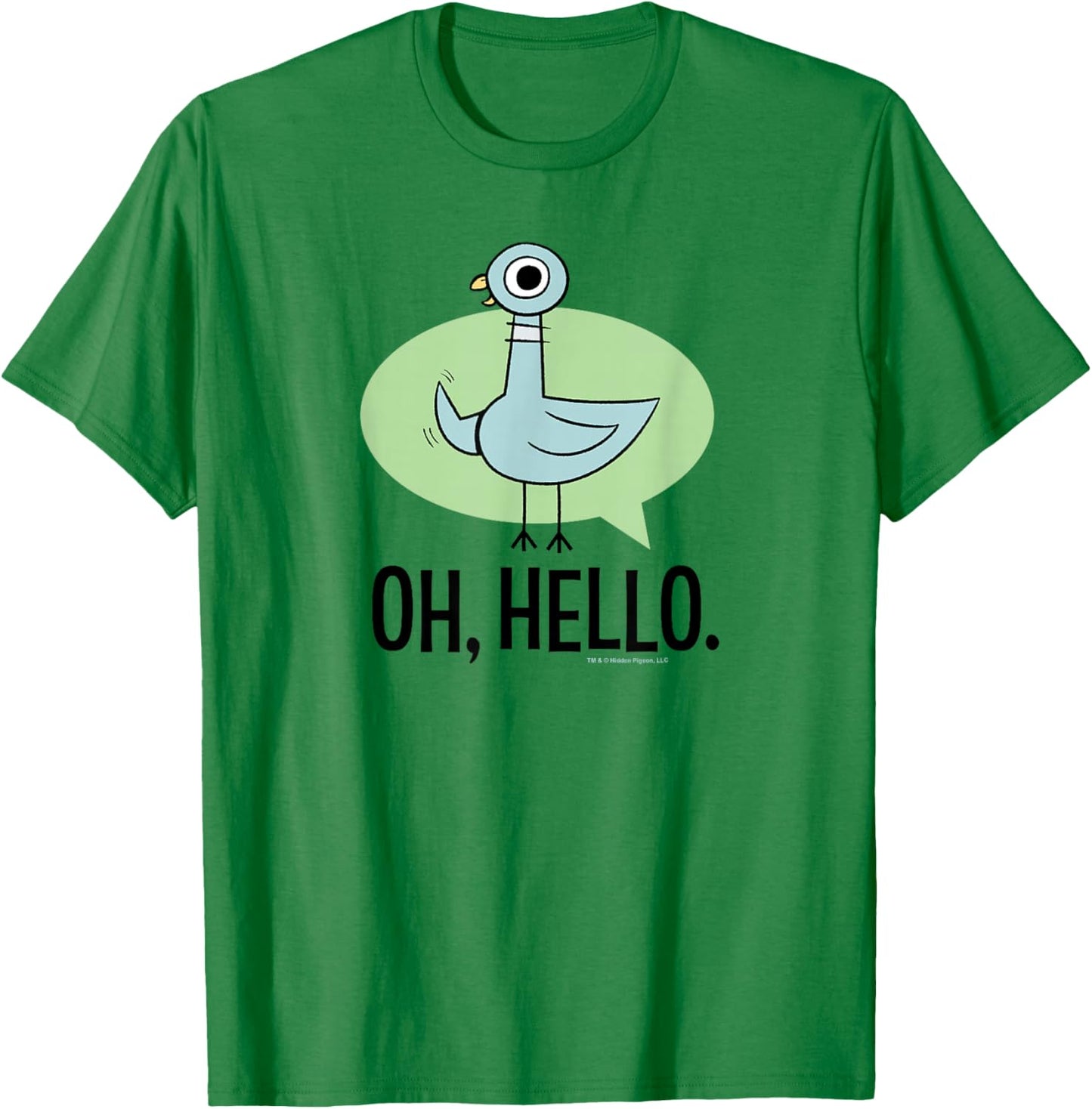 The Pigeon Oh Hello T-Shirt - T-Shirt | Irish Green