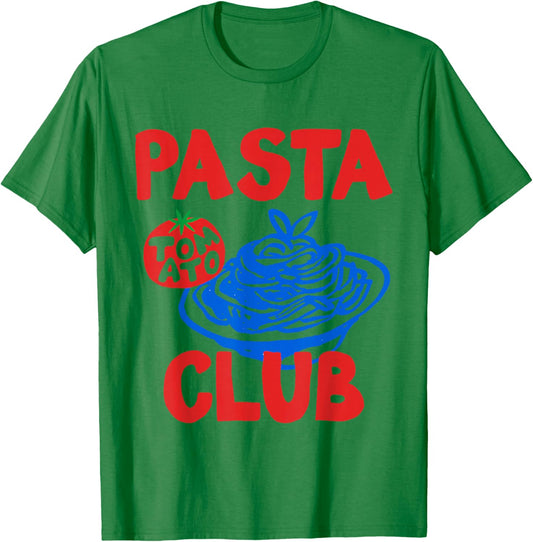 Pasta Club, Spaghetti Lover, Italian Food, Tomato Graphic T-Shirt - T-Shirt | Irish Green