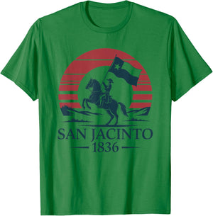 San Jacinto 1836, Texas History Independence Day T-Shirt - T-Shirt | Irish Green